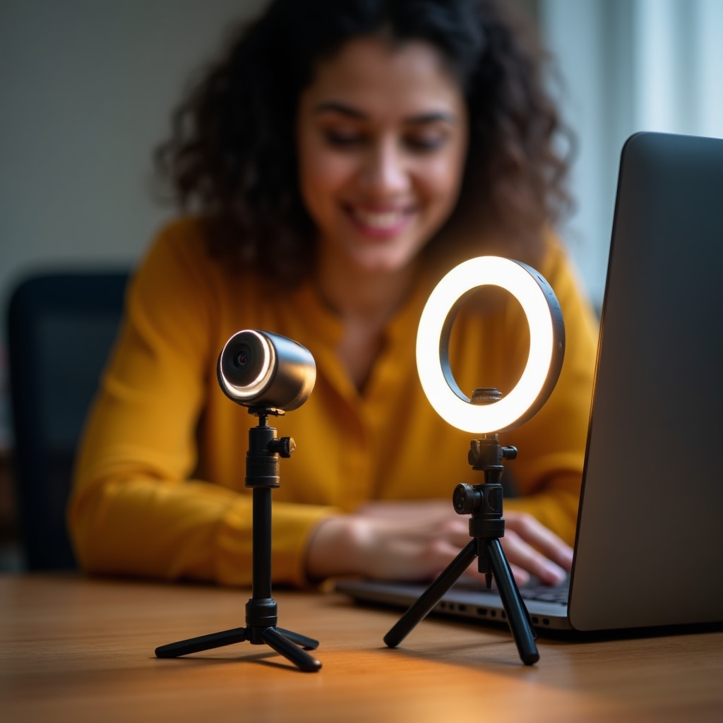 Nastavení osvětlení a webkamery pro domácí videohovor